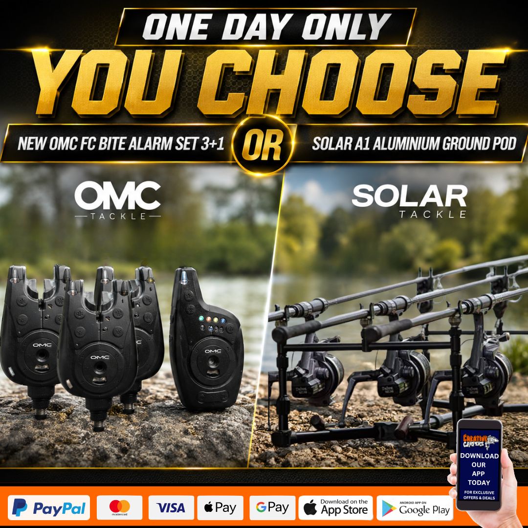 THE MORNING GLORY YOU CHOOSE NEW OMC FC BITE ALARM SET 3+1 OR SOLAR A1 ALUMINIUM GROUND POD ENDING TODAY