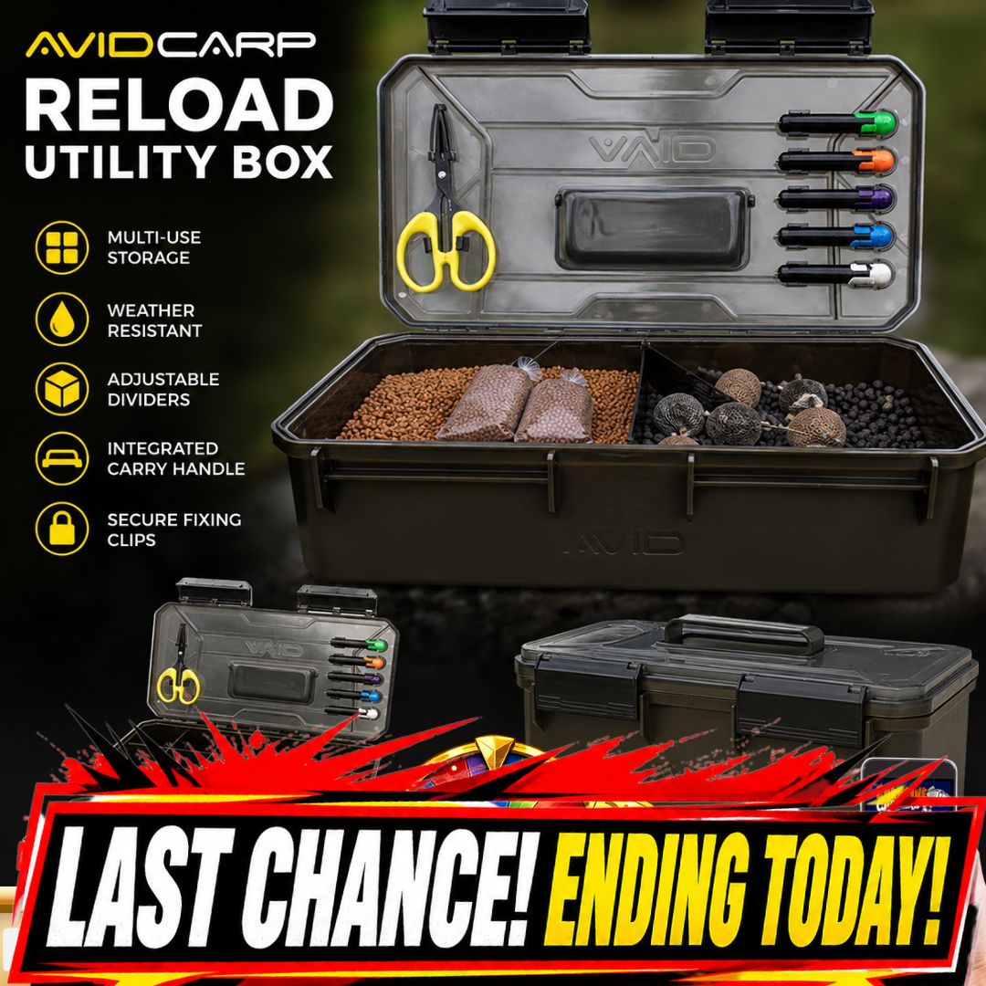 WEEKEND BANGERS AVID CARP RELOAD UTILITY BOX ENDING TODAY