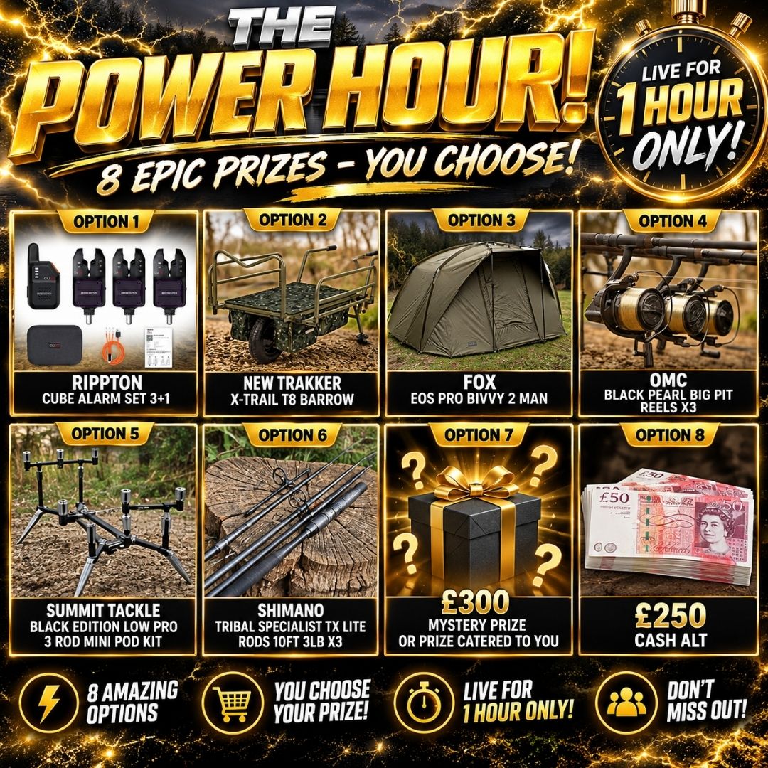 THE POWER HOUR YOU CHOOSE FROM 8 PRIZES – ONE HOUR ONLY!