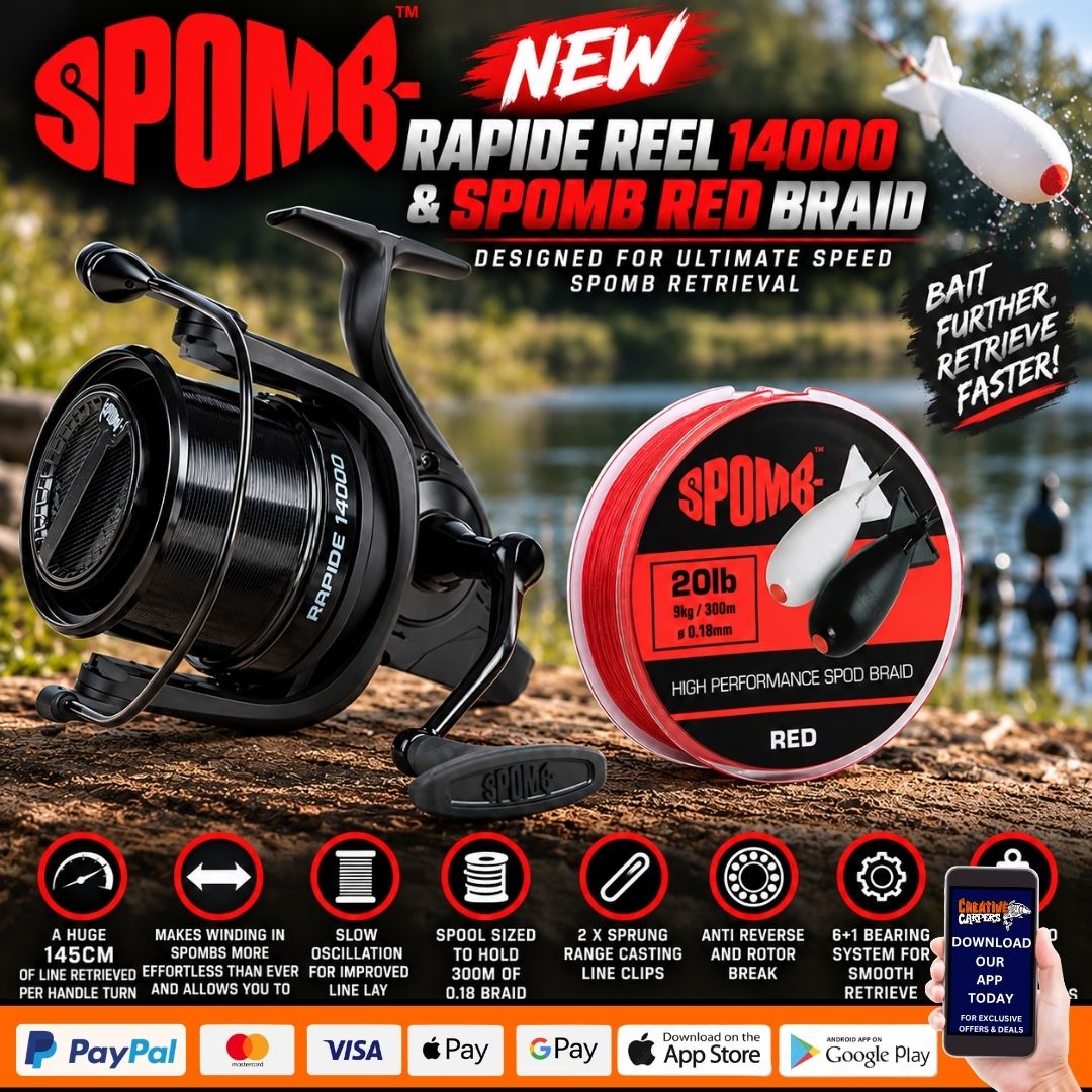 WEEKEND BANGERS *NEW* SPOMB RAPIDE REEL & SPOMB RED BRAID ENDING MONDAY
