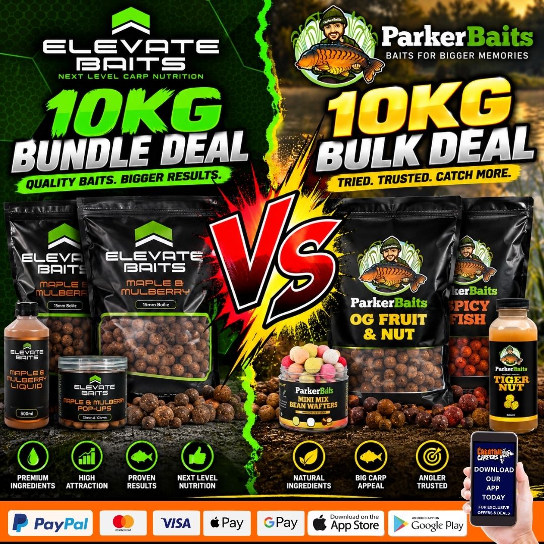 WEEKEND BANGERS 10KG EVELVATE BAITS BUNDLE DEAL VS 10KG PARKER BAITS BULK DEAL ENDING MONDAY