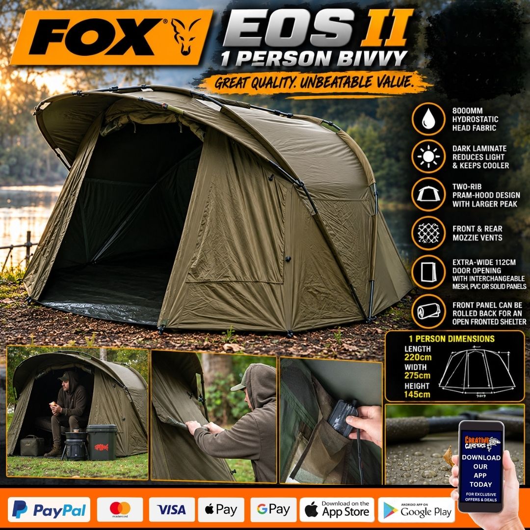 WEEKEND BANGERS FOX EOS II 1 PERSON BIVVY ENDING MONDAY