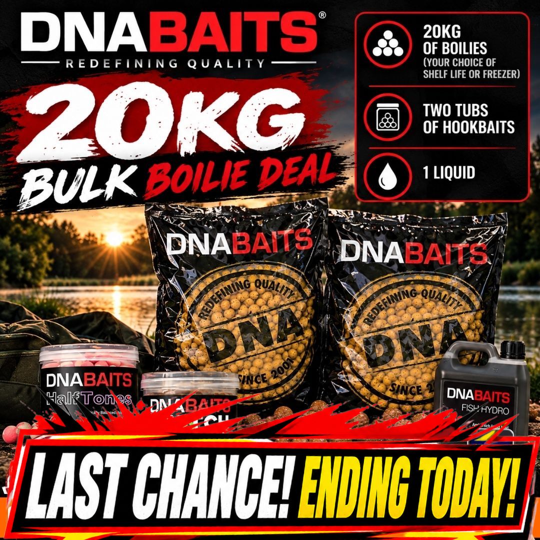 WEEKEND BANGERS DNA BAITS 20KG BULK BOILIE DEAL ENDING TODAY