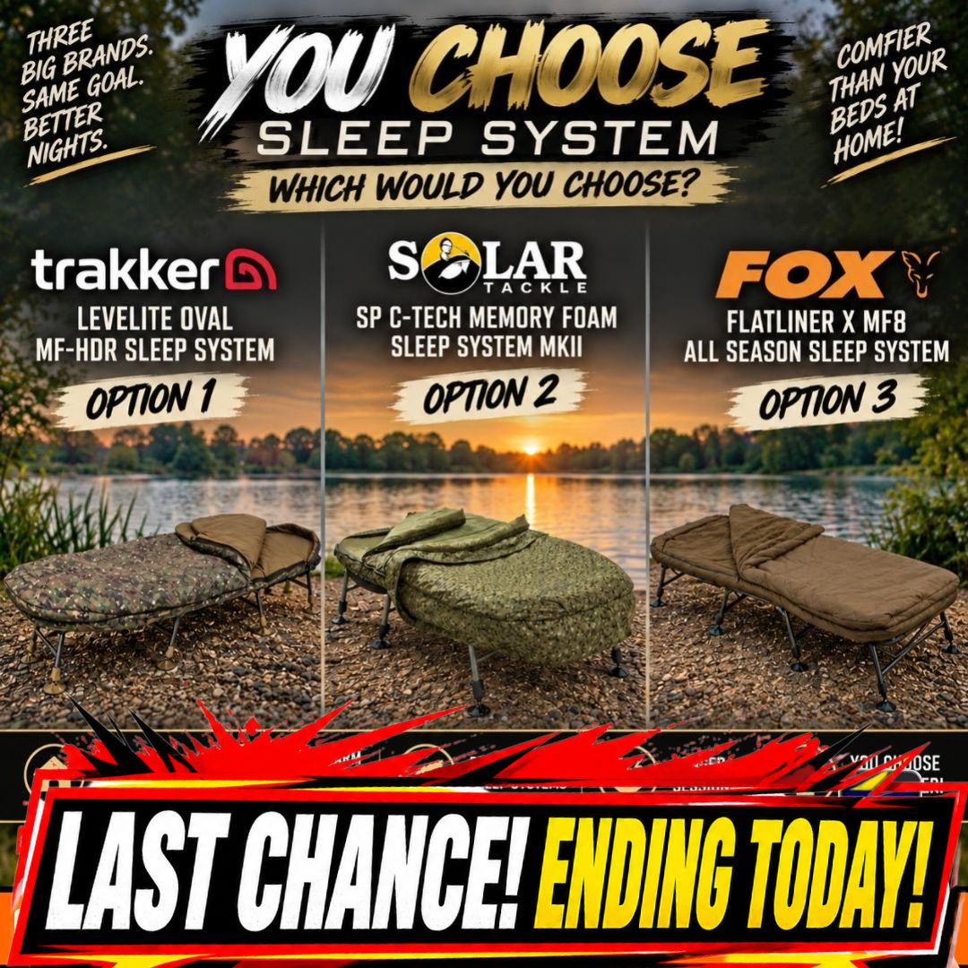 THE BIG ONES YOU CHOOSE SLEEP SYSTEM TRAKKER, SOLAR OR FOX ENDING TODAY