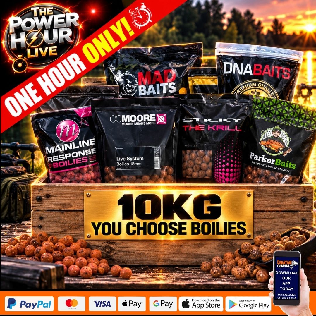 THE POWER HOUR ONE HOUR ONLY! 10KG YOU CHOOSE BOILIES